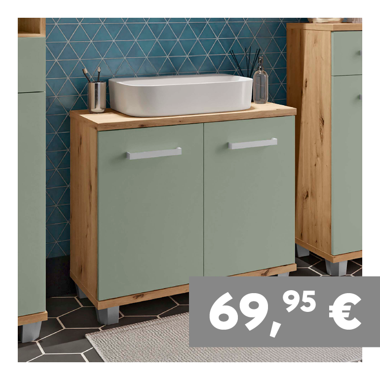 Waschbeckenunterschrank grün