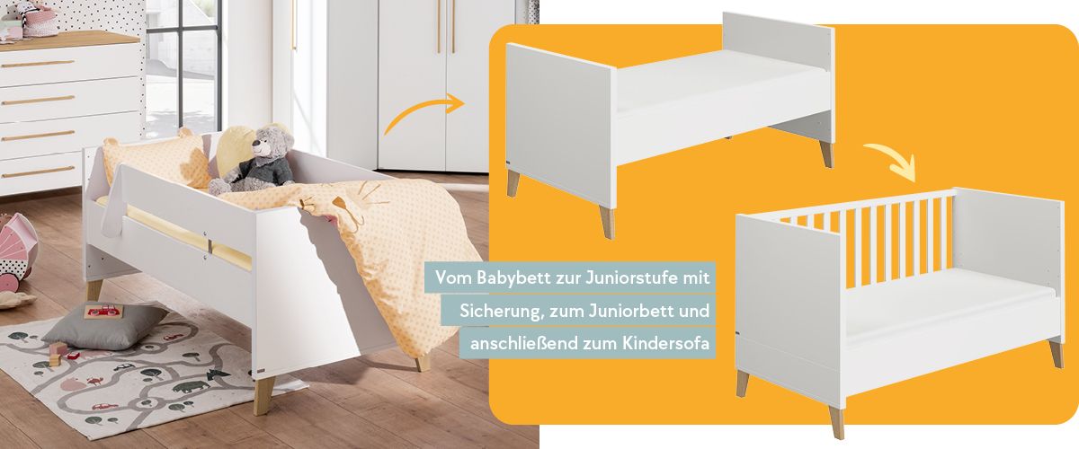 umbaubares Babybett, Kinderbett