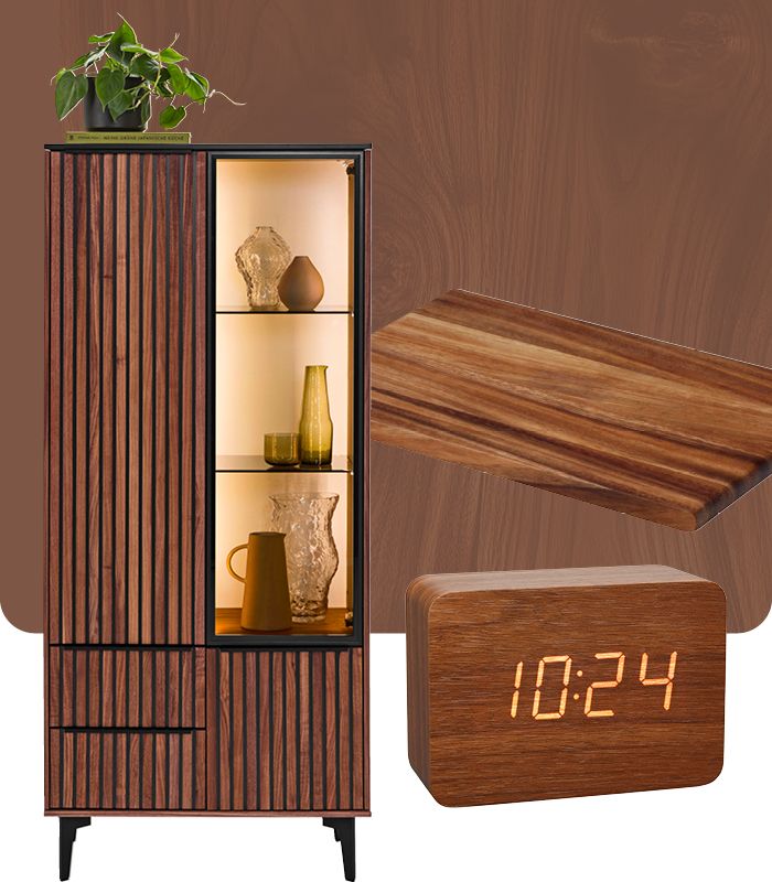 Farbe des Jahres, Mocha Mousse, dunkles Holz