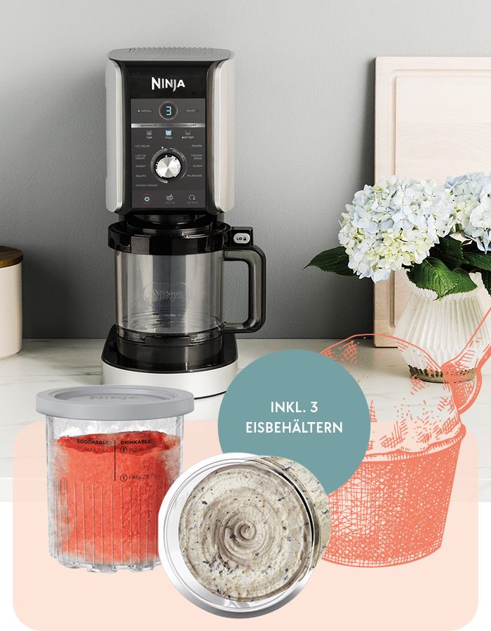 Ninja Creami, Eismaschine, Smoothies, Slushies, Milchshakes