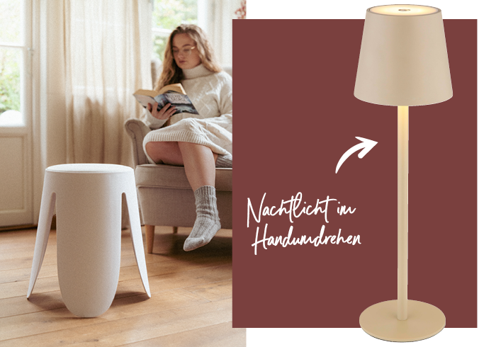 LED Lampe, tragbare Lampe, Stauraumhocker