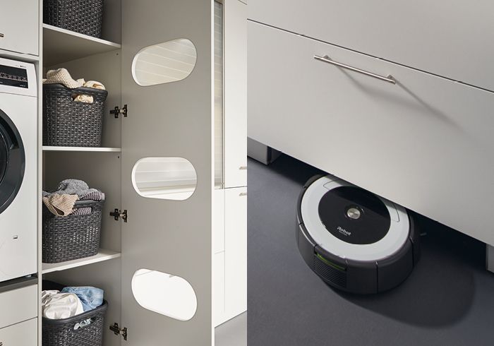 Wäsche sortieren, Staubsauger Garage