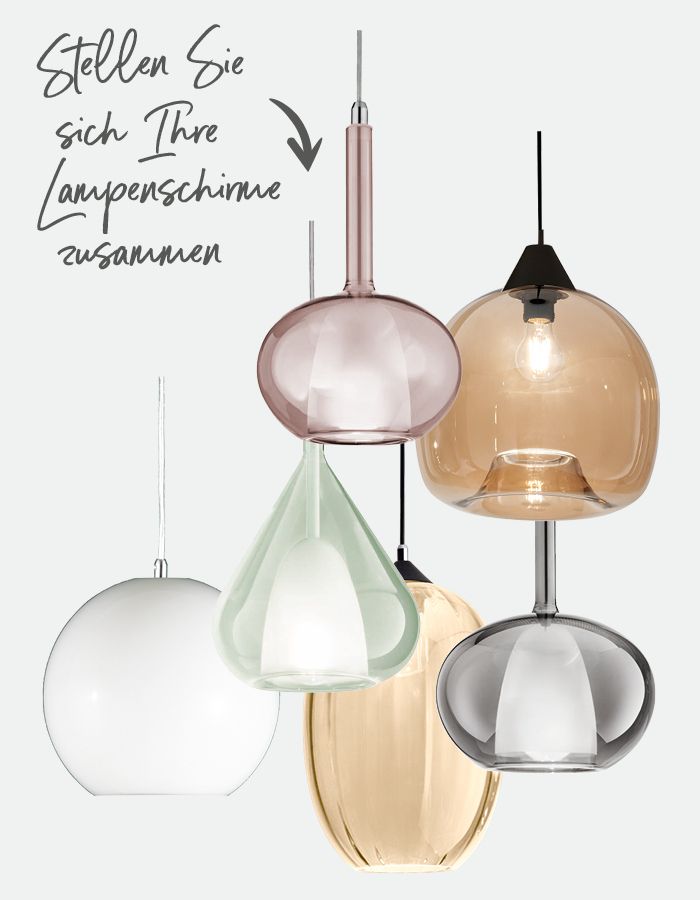 KitLuci Edison, Lampen Schirme auswählen