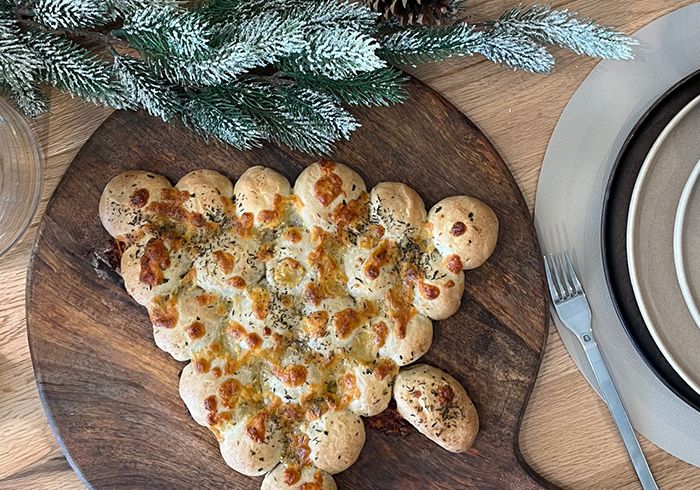 Rezepte, Brötchen-Baum, Tannenbaum, Brot, Kräuterbutter