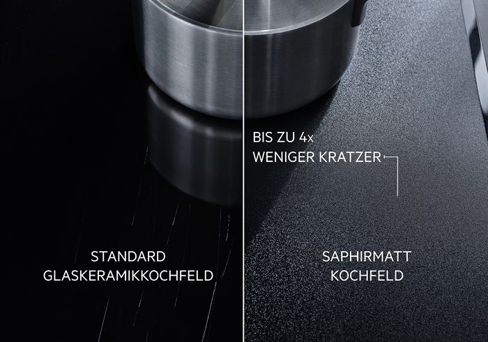 Nahaufnahme eines modernen Kaffeevollautomaten mit frisch zubereitetem Latte Macchiato