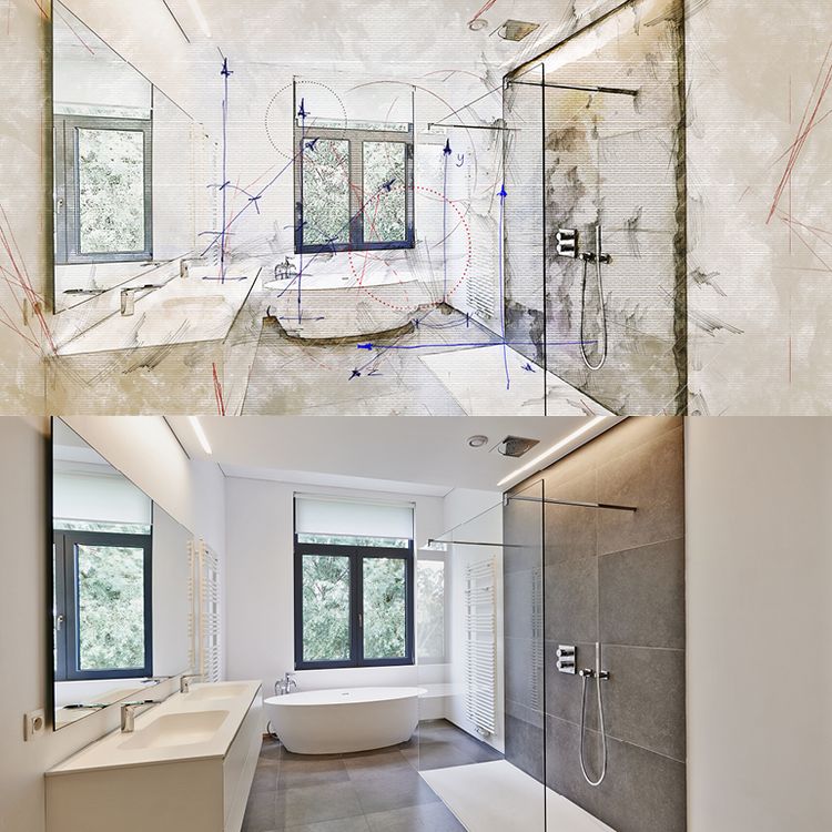 Badezimmerplanung, Bad Planung, Bad Sanierung
