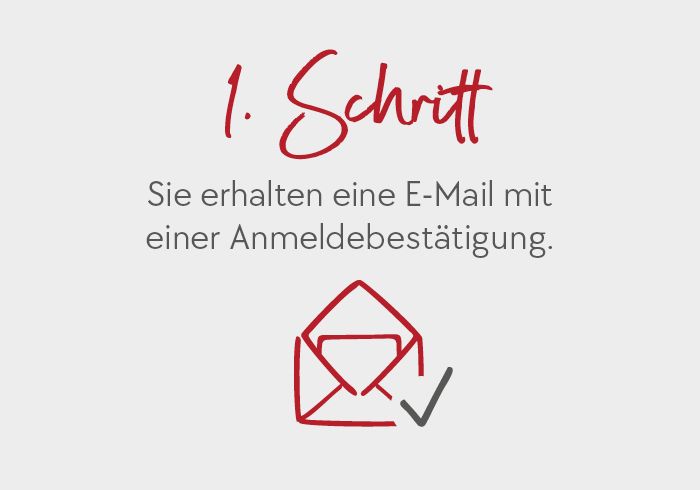 Newsletter Anmeldung Schritt 1