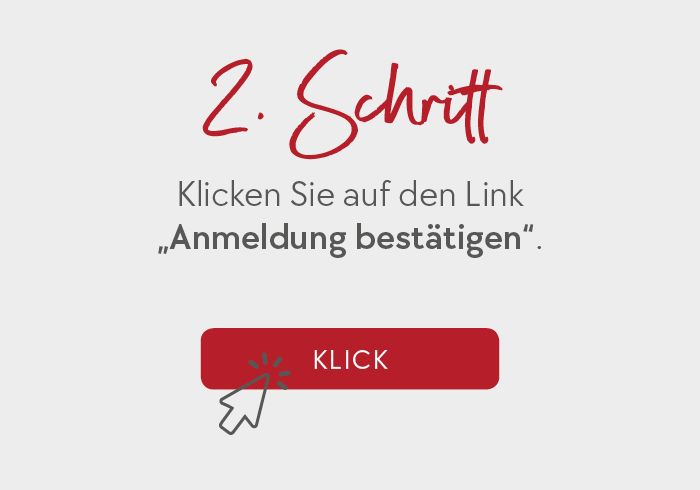 Newsletter Anmeldung Schritt 2