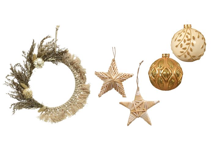 Schmuck Weihnachtsbaum, Weihnachtskugeln, Christbaumkugeln, Boho